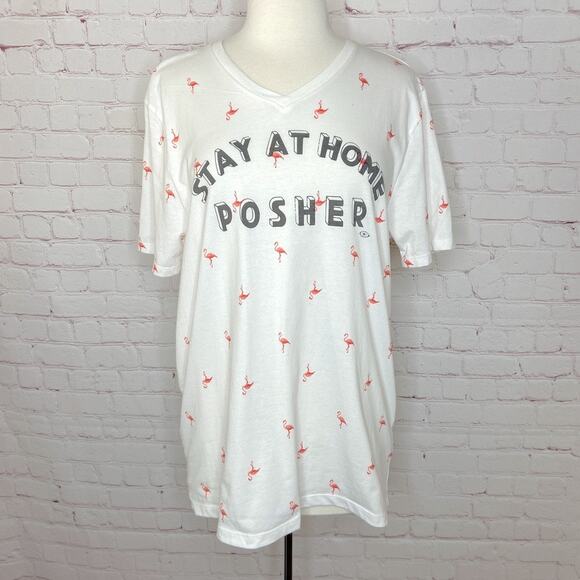 Stay At Home Posher Flamingo Tee from Oscilatey - Picture 3 of 8
